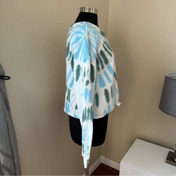 Lucky Brand Lounge-worthy Tie Dye Crop Sweatshirt Pullover - Picture 5 of 10